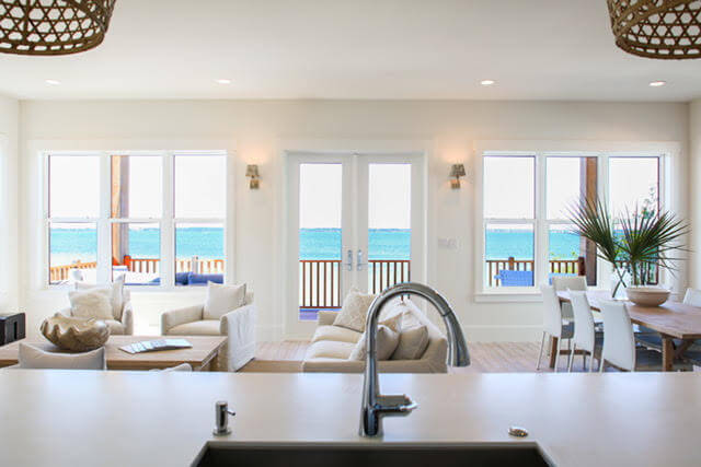 Ocean view from kitchen of Custom SIP Home by Highpointe DBR, LLC
